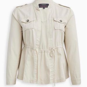NWT Torrid Twill Peplum Jacket